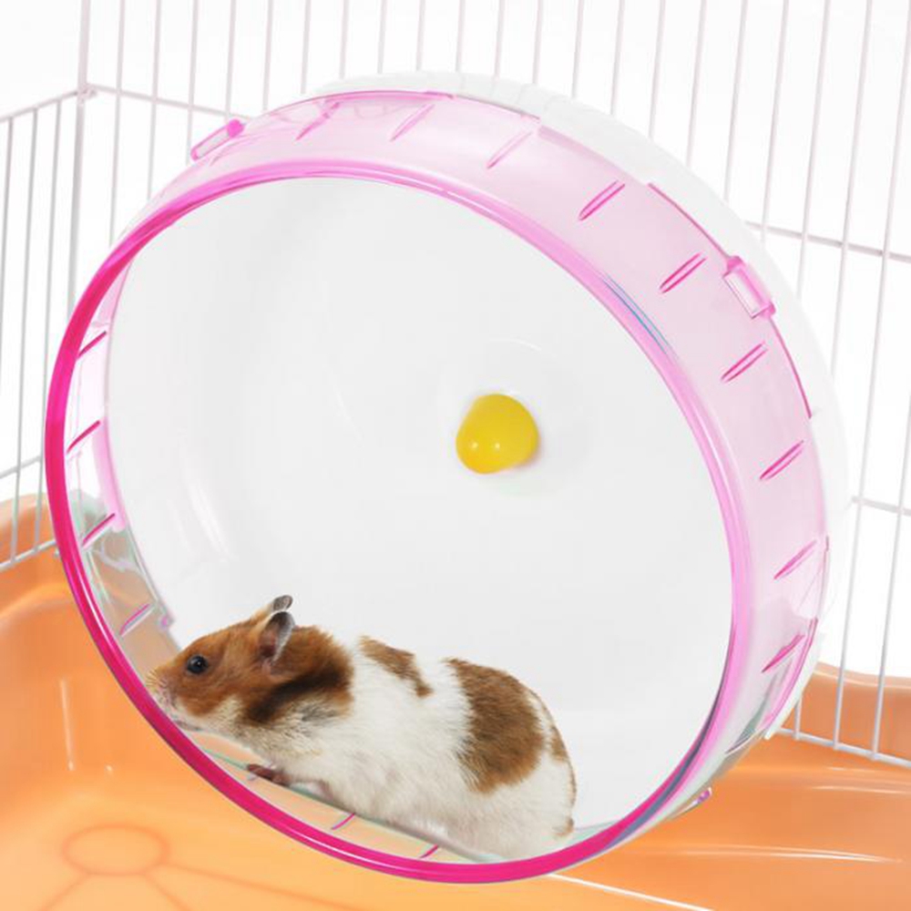 GOIDF Silent Mute Guinea Pig Gerbil Sports Exercise Pet Product Running Disc Pet Toy Cage Accessories Running Round Wheel