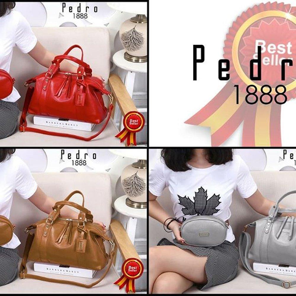Tas Wanita Import PEDRO Bag Gallerry Femme Maddox Neo 2in1 Clemence Leather Hardware Gold 1888