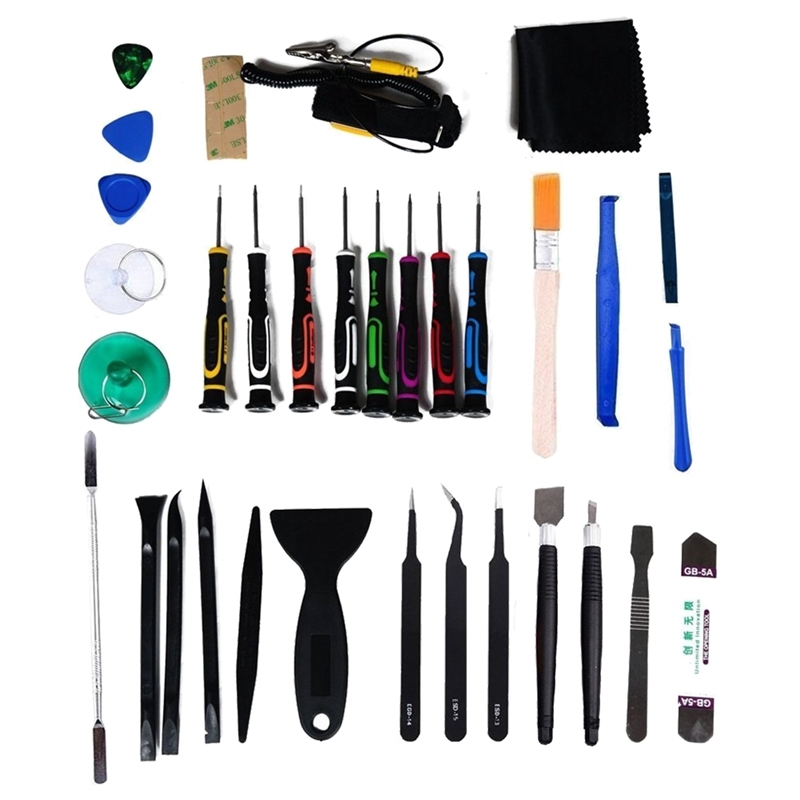 34 pcs Universal Screen Removal Professional Opening Repair Tool Kit Pry Tools Kit and Screwdriver Set for iPhone, Samsung iPad, Tablets and Laptop ect