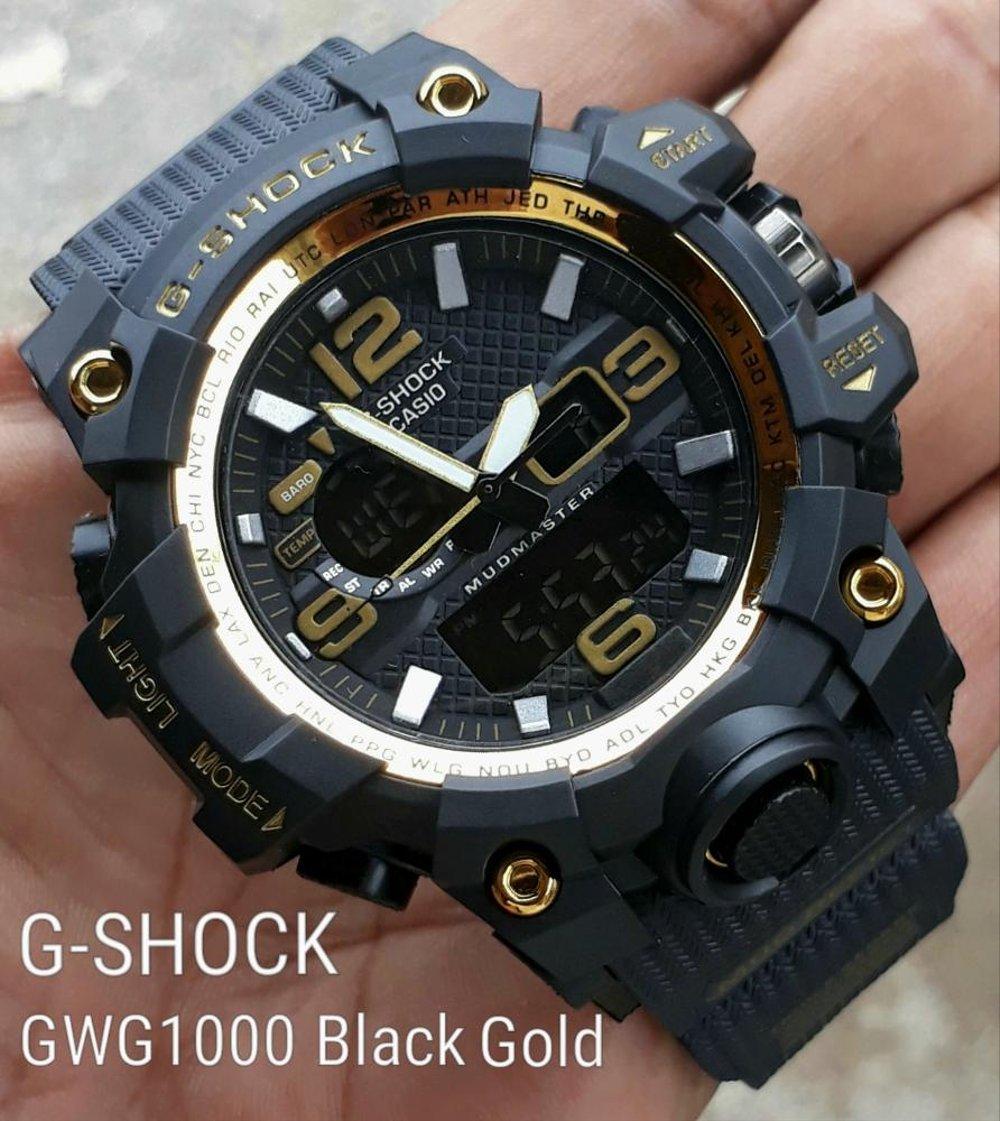 JAM TANGAN PRIA G SHOCK_GS GWG 1000 SUPER PREMIUM HITAM LIST GOLD TERBARU TERMURAH EXCLUSIVE LIMITED SPORTY COUPLE KASUAL TAHAN PERCIKAN AIR