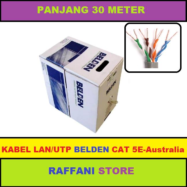KABEL BELDEN LAN/UTP RJ45 Cat 5E - 30 Meter DIJAMIN CONNECT