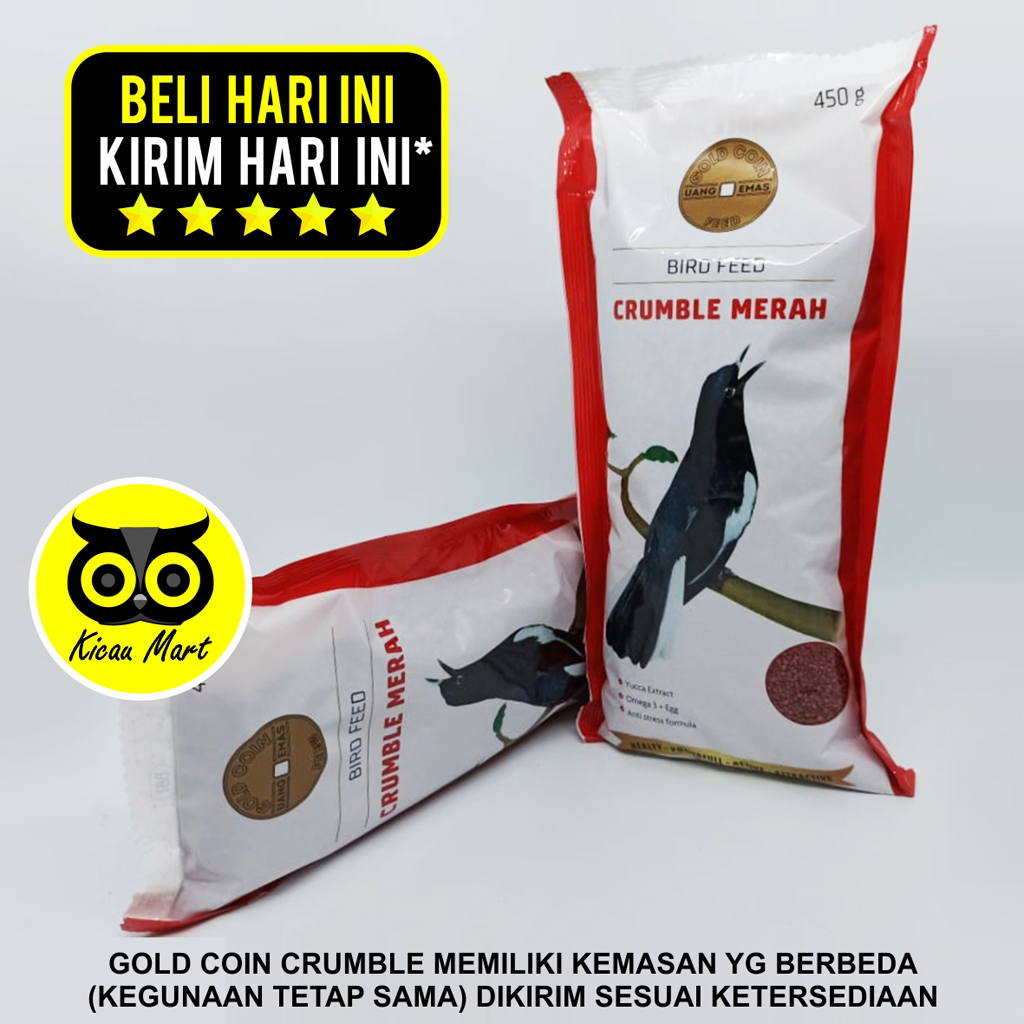 Kicau Mart Pakan Harian Lomba Pur Voer Gold Coin Crumble Untuk Burung Murai Kacer Anis Cucak Dll Pkgccrl Lazada Indonesia<script async src=