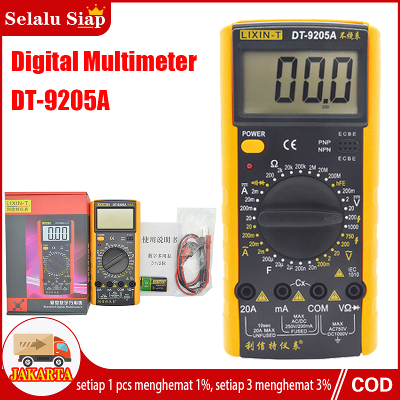 (Dalam Stok, Dikirim Dari Jakarta) Multimeter Digital Paket Lengkap Dan