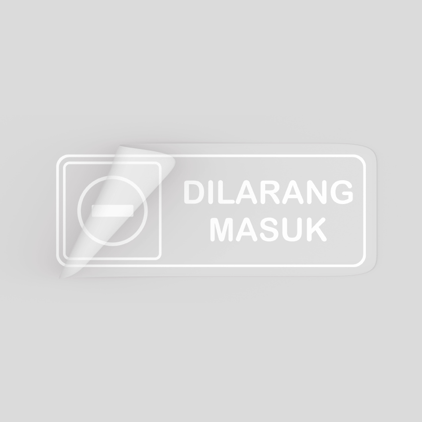 Stiker Penanda Dilarang Masuk - Dilarang Masuk - Stiker Larangan ...