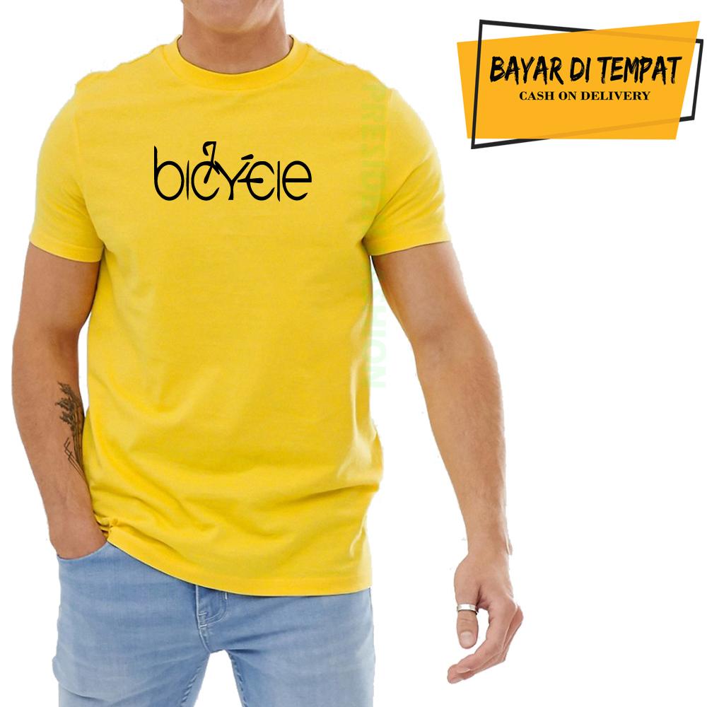 Presiden Fashion - kaos distro T-shirt fashion 100% soft cotton combed 30s kaos pria baju distro T-shirt gambar BICYCLE terbaru murah 3d kata kata band metal rock atasan pria bandung wanita katun simple keren cowok cewek pakaian distro