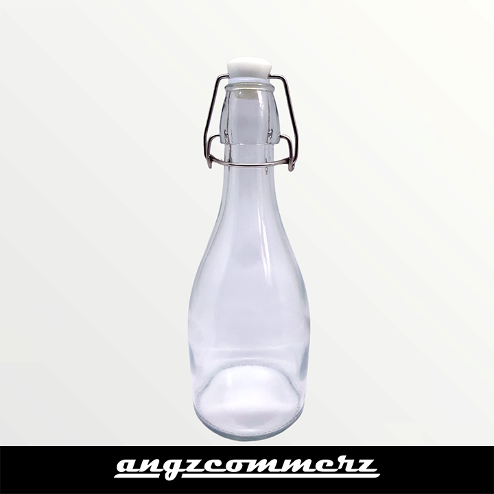 Botol Kaca Kulkas Tutup Swing Snap Cap Gelas Bening Bottle 500 ml ...