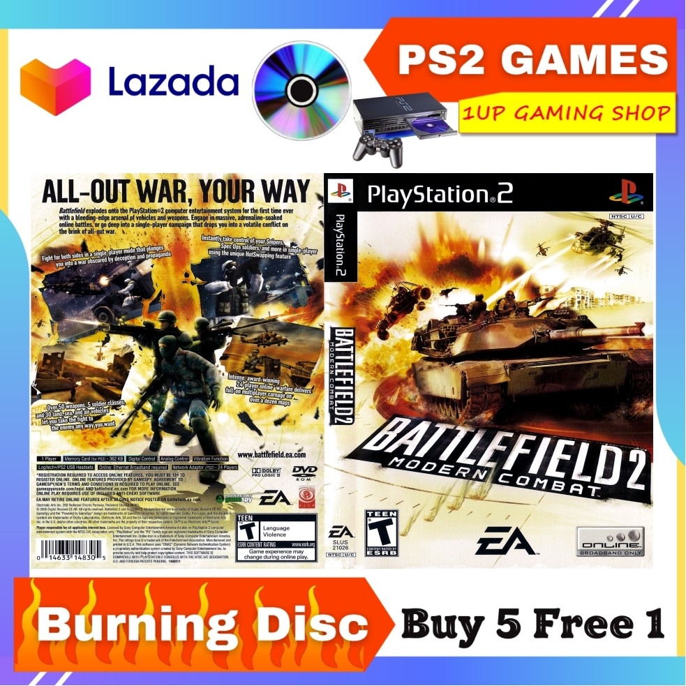 Kaset DVD Game PS2 Battlefield 2 Modern Combat Lazada Indonesia