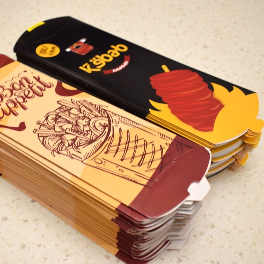 Ready Stock!!! Kemasan Kebab Dus 50 Pcs Hitam dan Coklat Tarikan Bungkus Kebab / Box Kebab