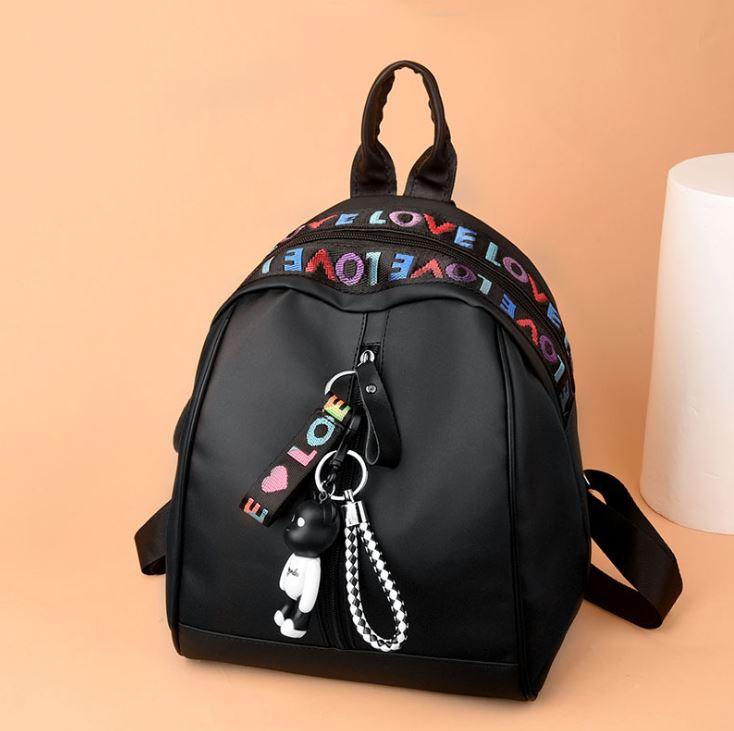 Tas Ransel Wanita Tas Punggung Backpack Fashion Batam Import Korean Style Love Edition Gratis Gantungan TR03