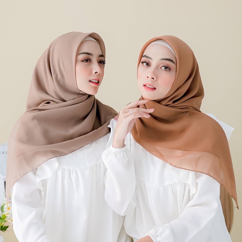 [ HIJABASKET ] 50+ warna jilbab segiempat bella square / hijab bella square polos pollycotton