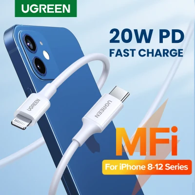UGREEN USB C to Lightning Cable MFi Certified iPhone Charging Cable Compatible with iPhone 13 Pro Max, 12 Pro Max 11 11Pro 11ProMAX 8Plus MacBook iPad AirPods Pro