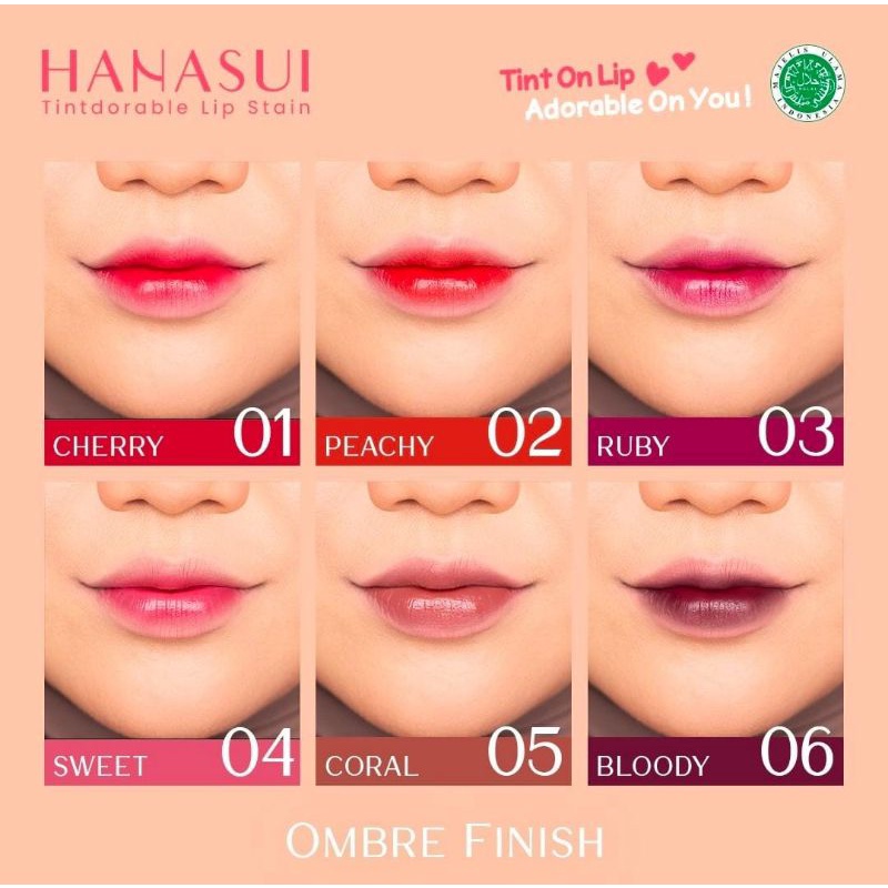 Hanasui Tintdorable Lip Stain 05 Coral Lazada Indonesia