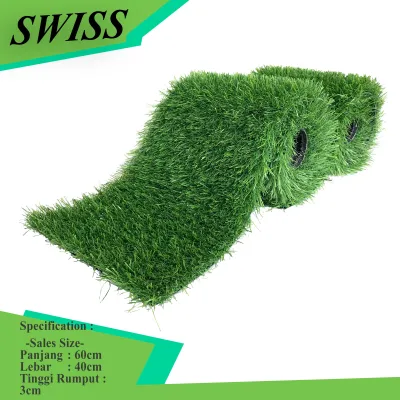 RUMPUT SINTETIS SWISS UKURAN 60 X 40 CM - GREEN GRASS