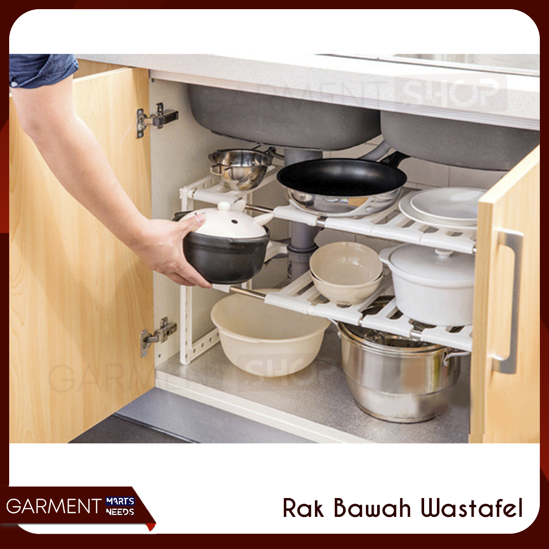 rak panci bawah wastafel tempat bumbu dapur sepatu serbaguna 2