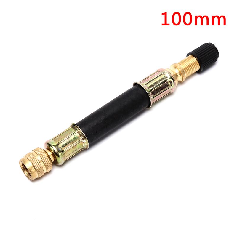 Veli shy 1pc Bicycle Pump Valve Extender Extension Tube Rubber Inflator Pipe Hose Length:100mm