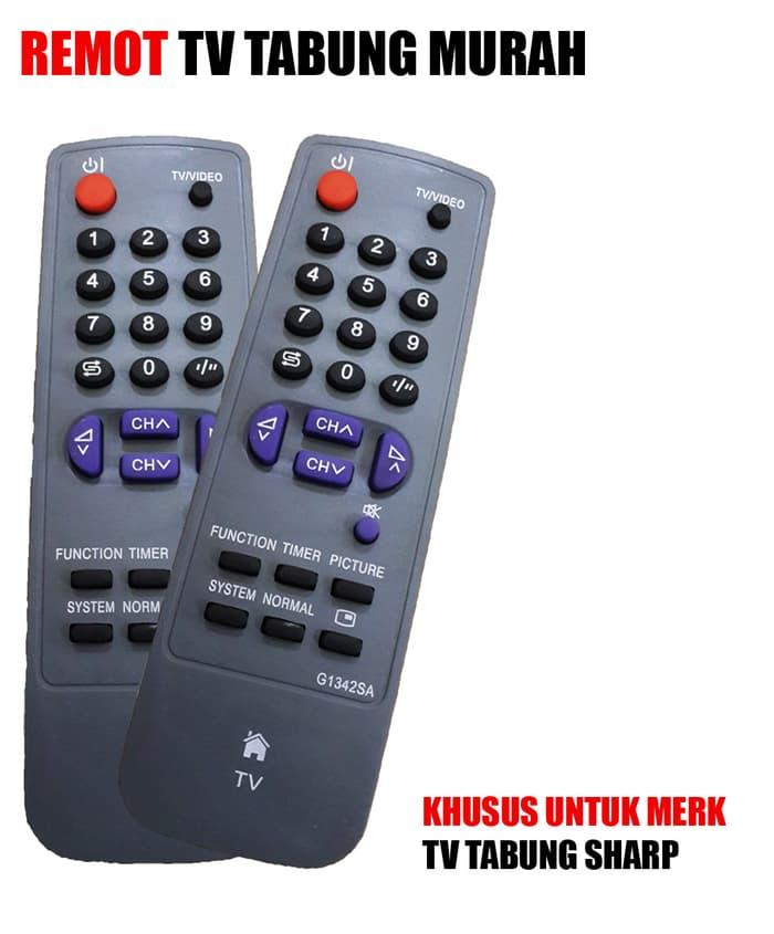 Sharp Remote TV Tabung untuk semua TV tabung Plus Gratis BATERAI_Megameshop