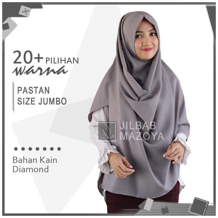 PROMO Jilbab Pashmina Instan Jumbo / Pastan Zakia Diamond Crepe Syari TERBARU