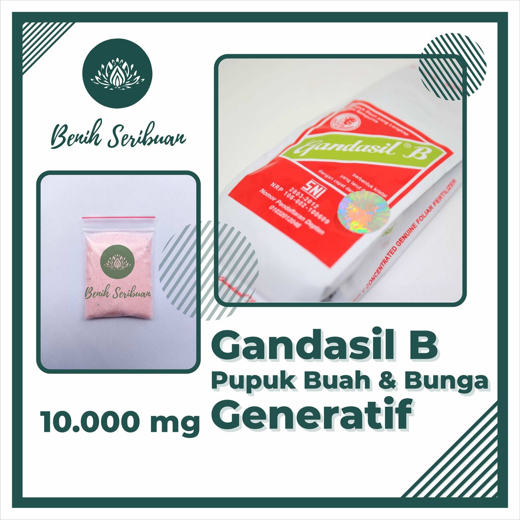 Gandasil B Pupuk Buah & Bunga NPK Majemuk Generatif Nutrisi Perangsang ...