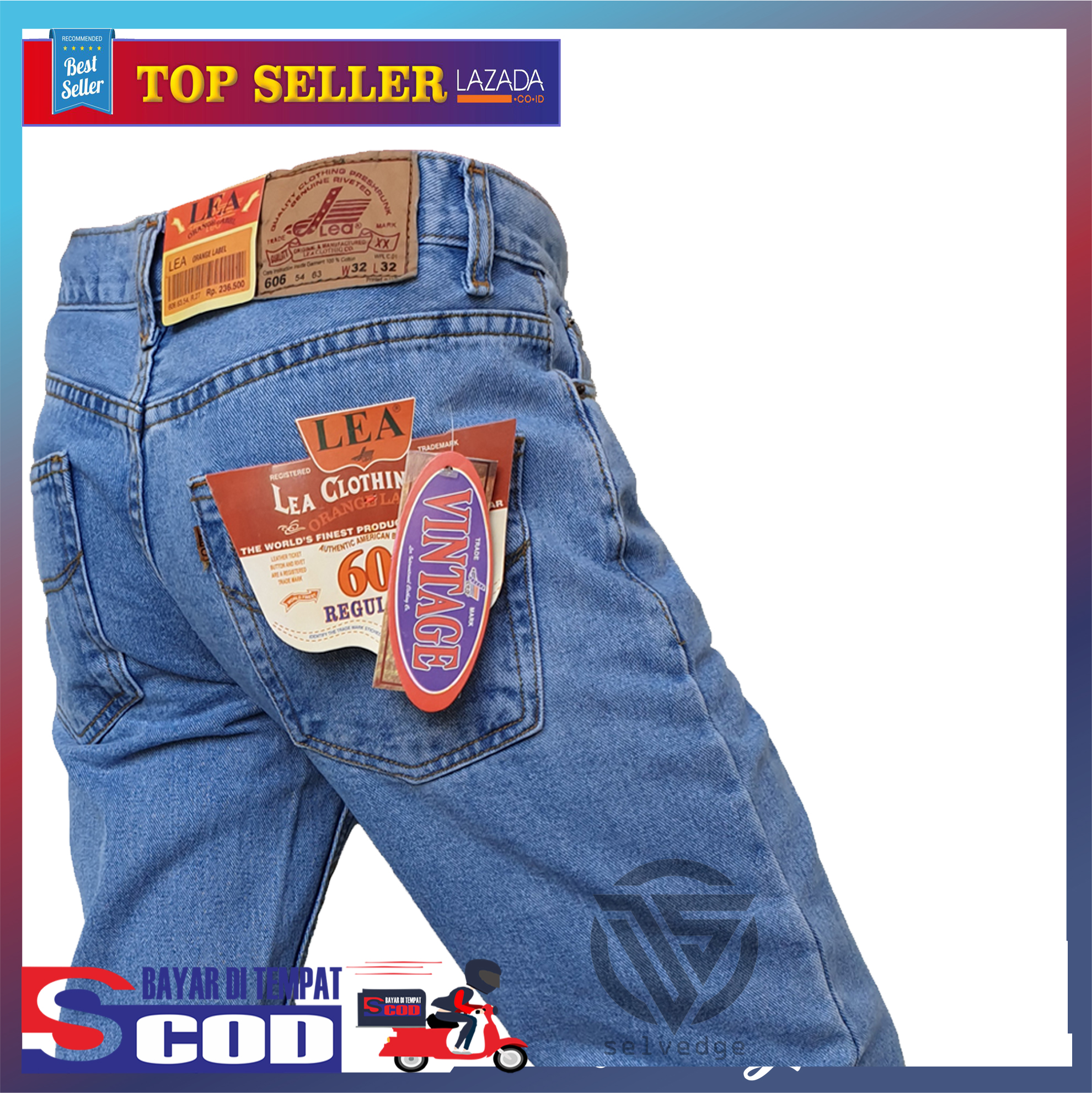 DENIM SELVEDGE celana jeans lea reguler 