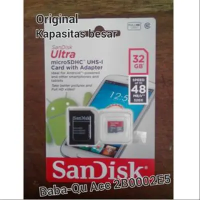 Original Sandisk Microsd/Memory 32Gb 48Mb/S Uhs-1 Class 10