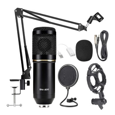 Condenser Microphone Bundle, BM-800 Mic Set for Studio Recording & Broadcasting