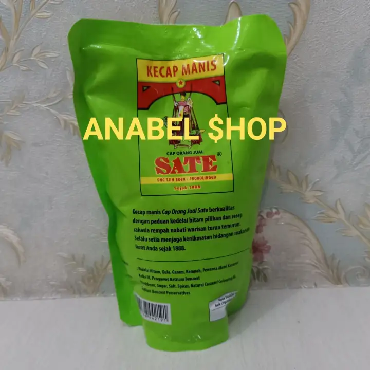 Kecap Manis Cap Orang Jual Sate Hijau Kemasan Pouch 525 Ml Lazada Indonesia