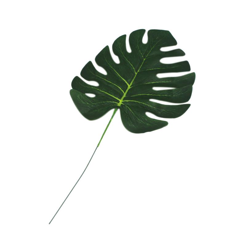 12Pcs Artificial Monstera Palm Leaves Green Plants Wedding Diy