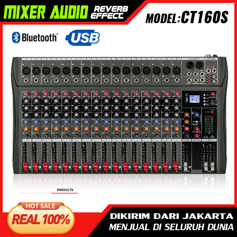 Mixer Audio Profesional CT160S 16channel builtin EQ/mode perekaman