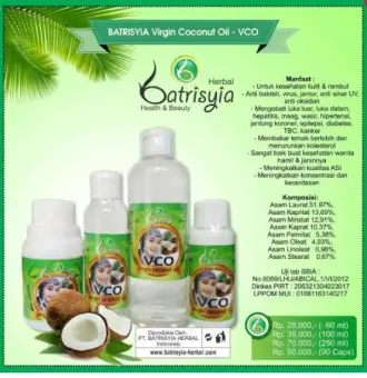 Vcovirgin Coconut Oil 250 Ml Batrisyia Herbalminyak Kelapa Murni Berbagai Manfaat Kesehatan Dan Kecantikan