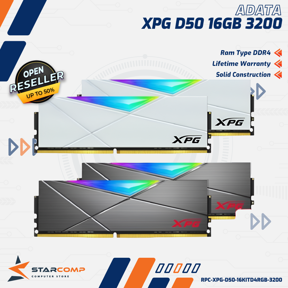 Adata 2x8gb Ram 3200mhz Ddr4 3200mhz Xpg Spectrix D50 2x8gb ADATA