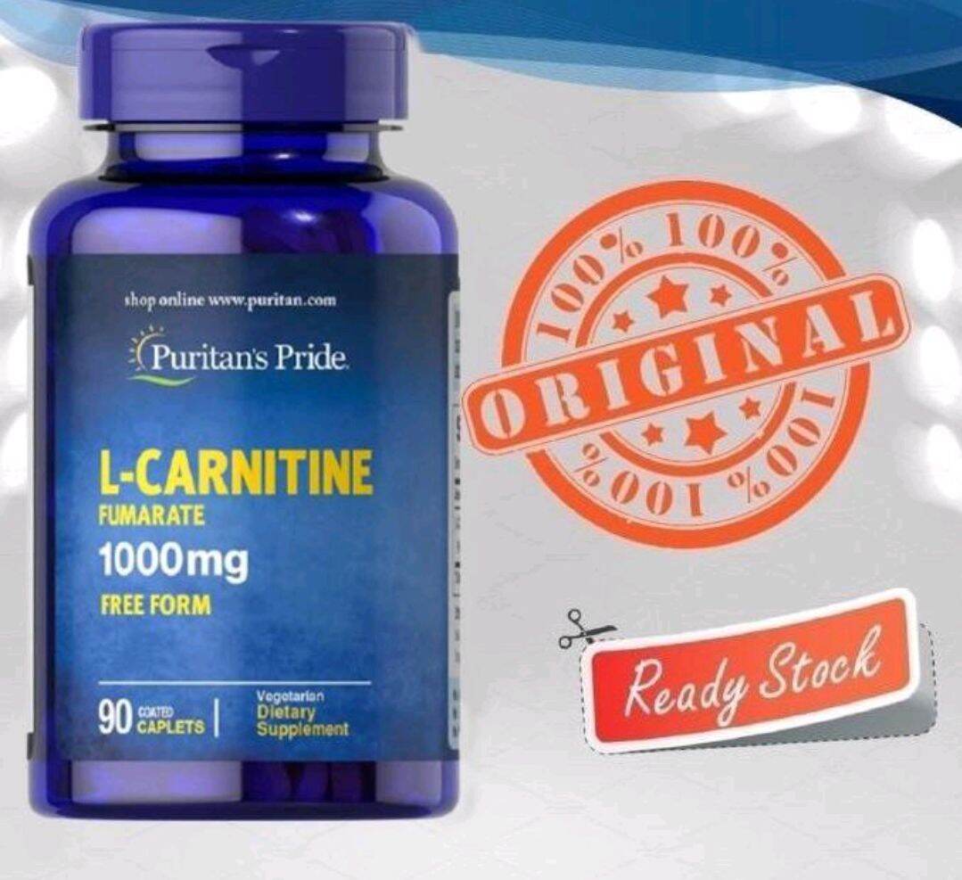 puritan's pride l carnitine 1000mg Puritan Obat L-Carnitine 1000mg - Pembakar Lemak Pelangsing 90 Tablet -  Obat L Carnitine Suplemen L-Carnitine Caplets - Lazada