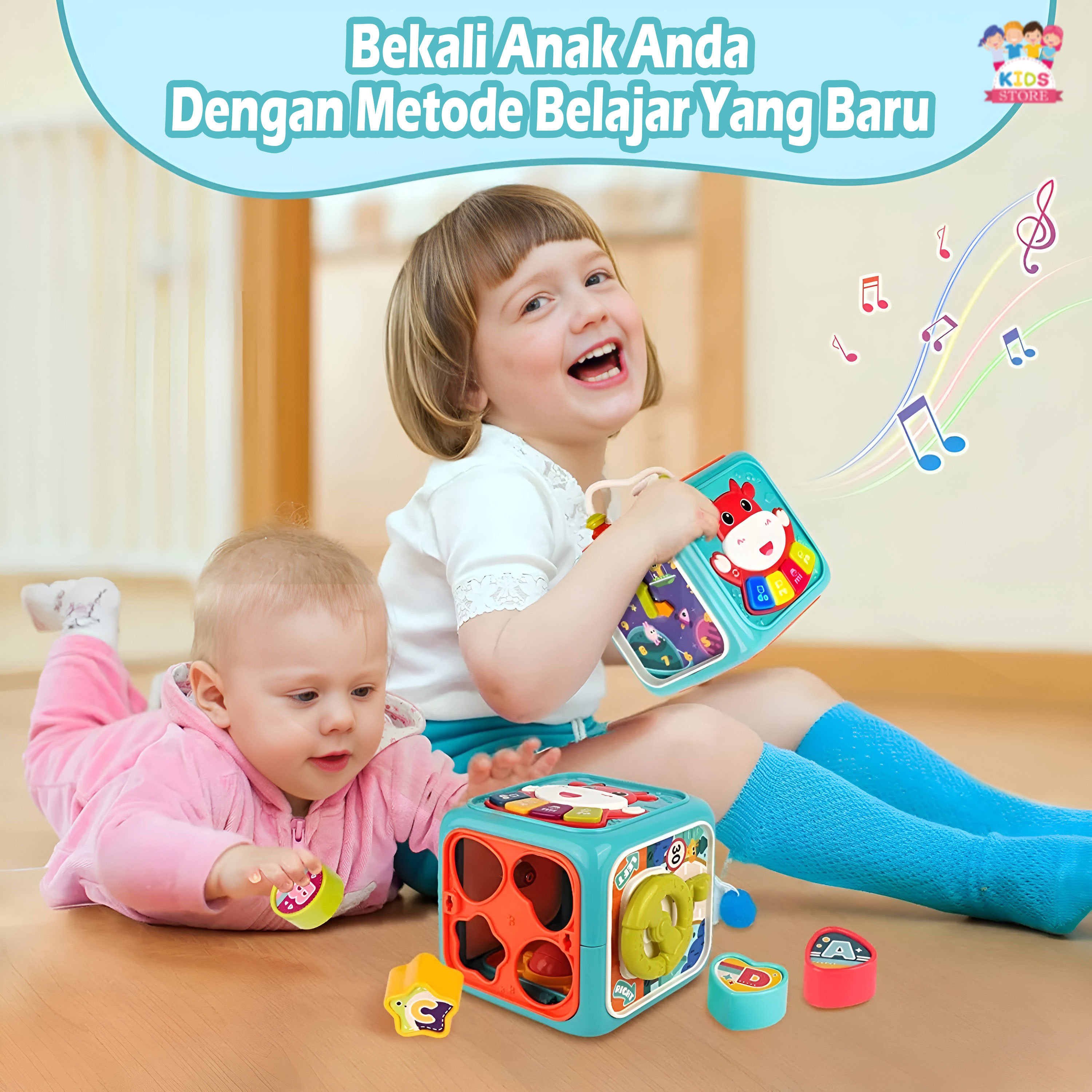 Mainan Montessori Anak 1-2-3 Tahun Cube Box Mainan Anak Perempuan Kado
