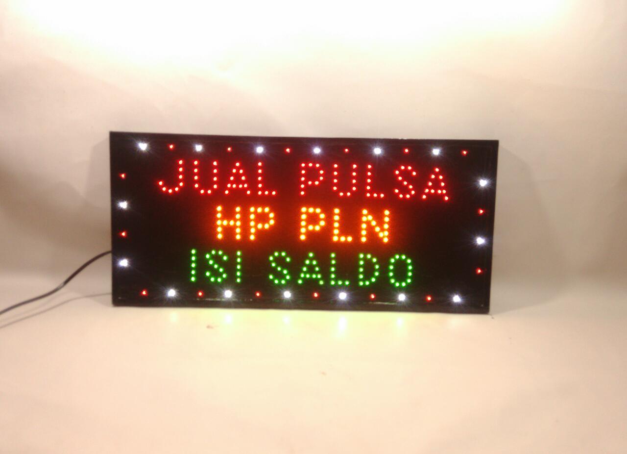 tulisan lampu led / led sign pulsa hp pln isi saldo new