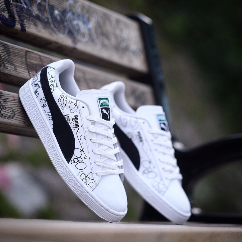 Sepatu Original Puma Basket Tyakasha Beli Puma Basket Vintage 'White Green  Gables' 374922-10 Novelship