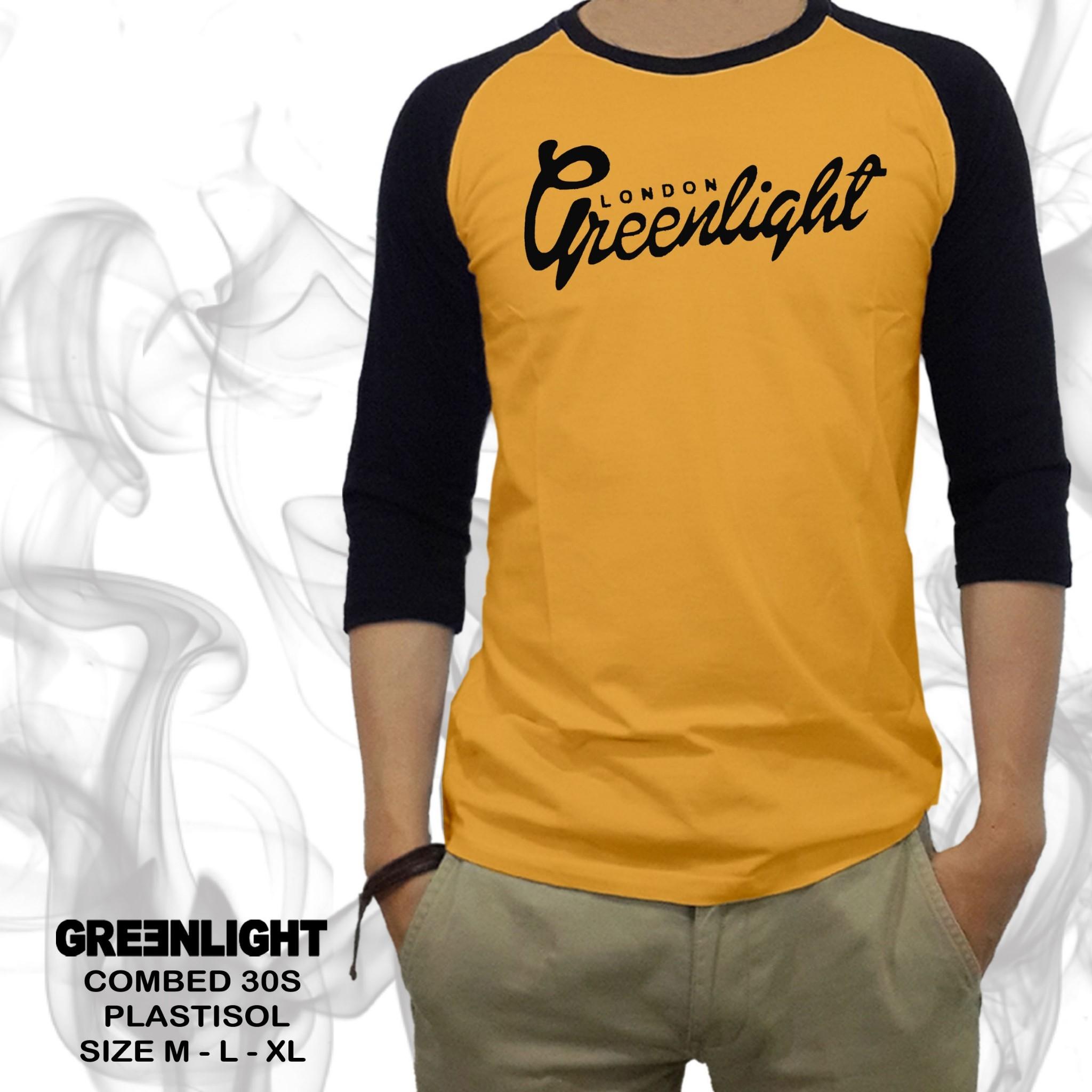 Kaos Raglan Terlaris/Kaos 3/4 Terpopuler/kaos Greenlight Reglan/Kaos Three Second Reglan - Luthfa Store