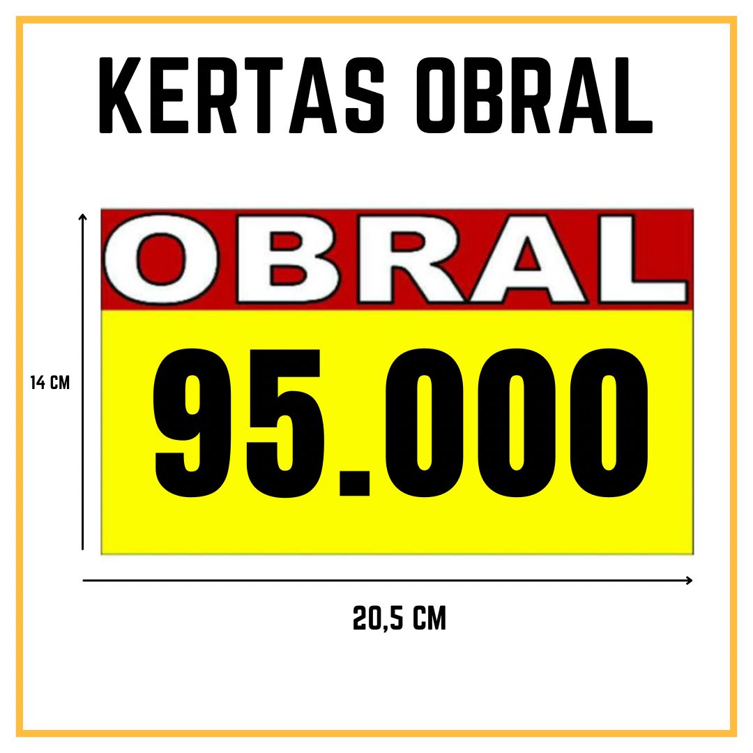 Kertas Harga / Kertas Obral / Kertas Pajangan Diskon PER PCS | Bisa