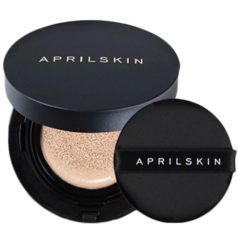 Aprilskin Black Magic Snow Cushion 15g SPF 50+ / PA+++ Original Asli Moisture and Flawless Coverage Makeup Make Up Cosmetic Foundation Alas Bedak Concealer Rias Riasan Wajah Kosmetik Cantik Beauty Face Menutup Pori-Pori Noda Lembab Tahan Lama