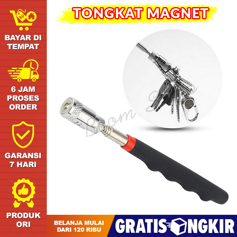 Magnet Stick Tongkat Magnet Stik Magnetic Bar Magnet Setik Tongkat Telescopic Magnet Pick Up Tool Dengan Lampu Led Lazada Indonesia