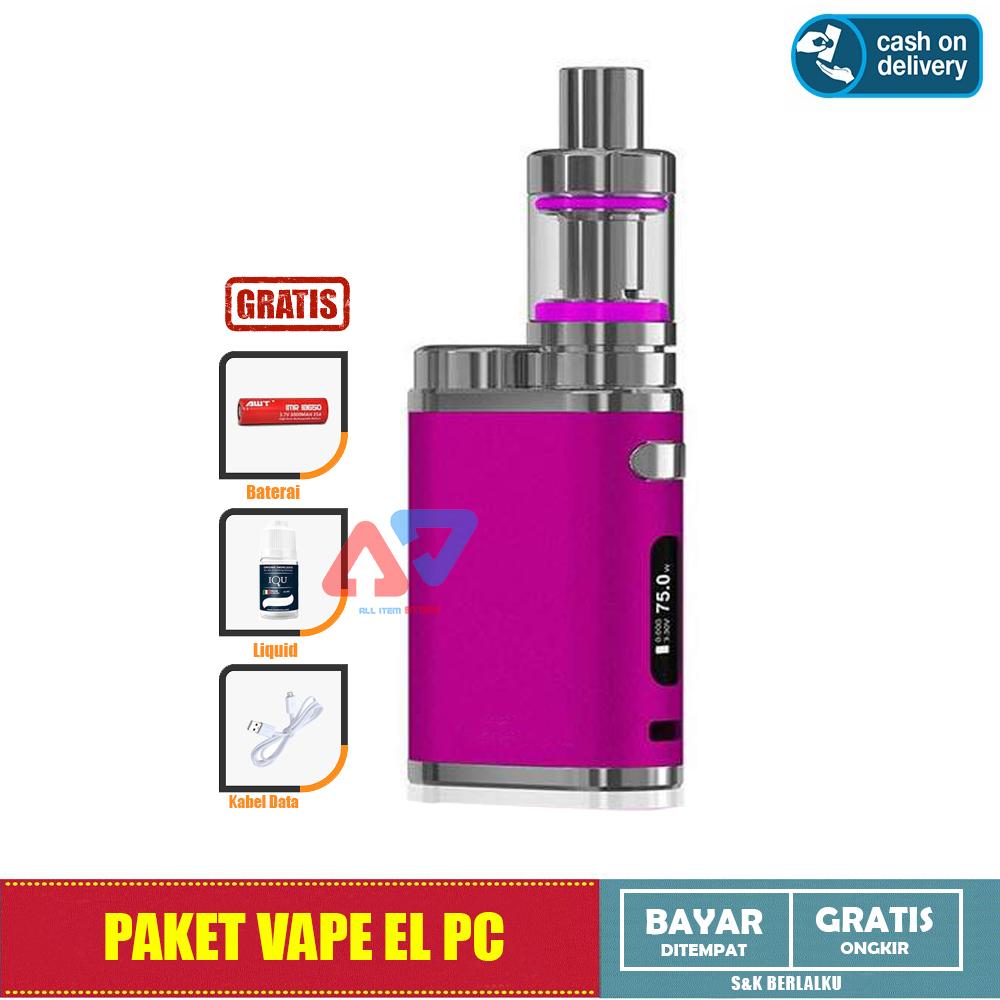AIS Paket Siap Ngebul EL PC Vape / Rokok Elektirk Murah 75 W 5V Stater Kit + Free Baterai Liquid dan Kabel Data AIS Paket Siap Ngebul EL PC Vape / Rokok Elektirk Murah 75 W 5V Stater Kit + Free Baterai Liquid dan Kabel Data