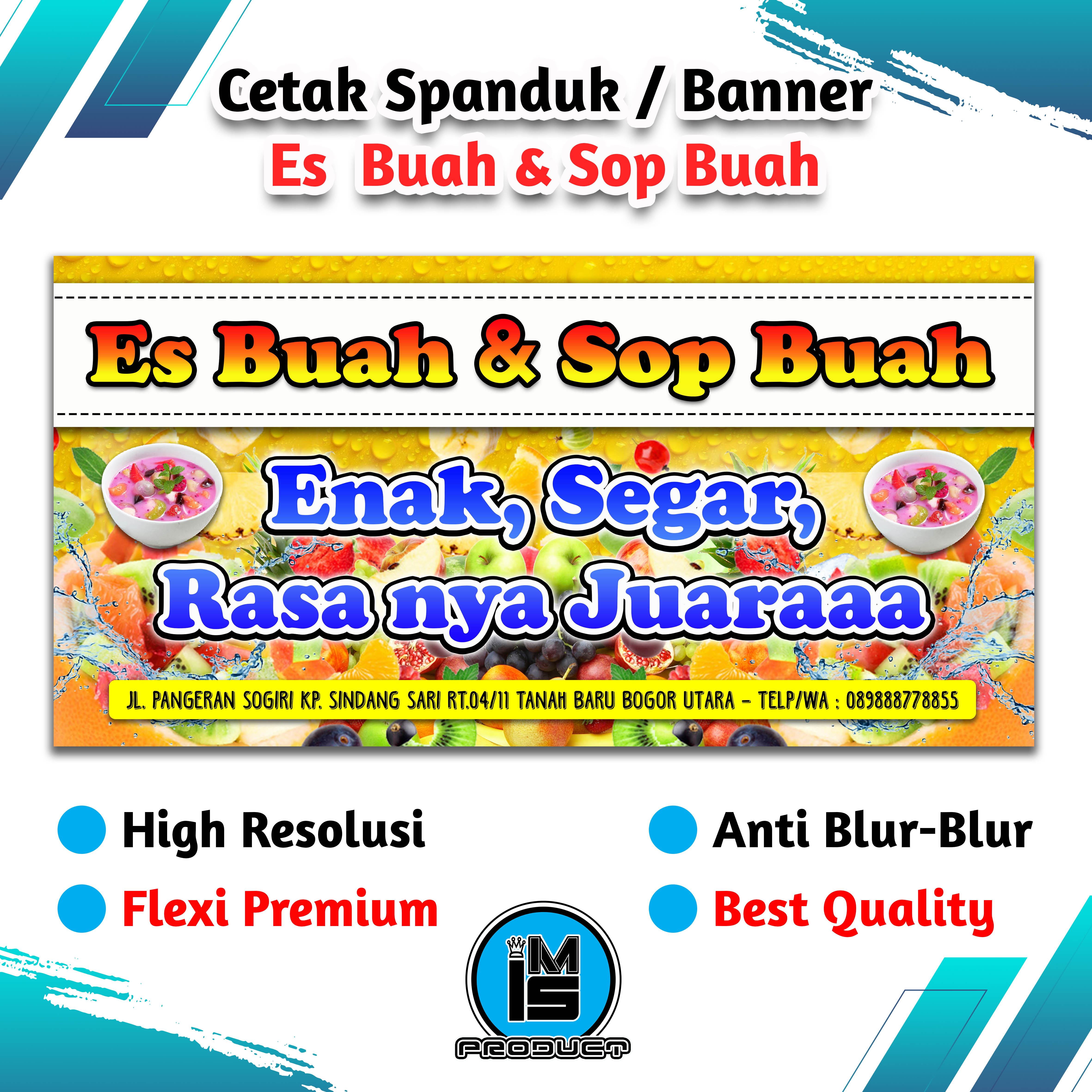 cetak spanduk banner es buah sop buah | Lazada Indonesia