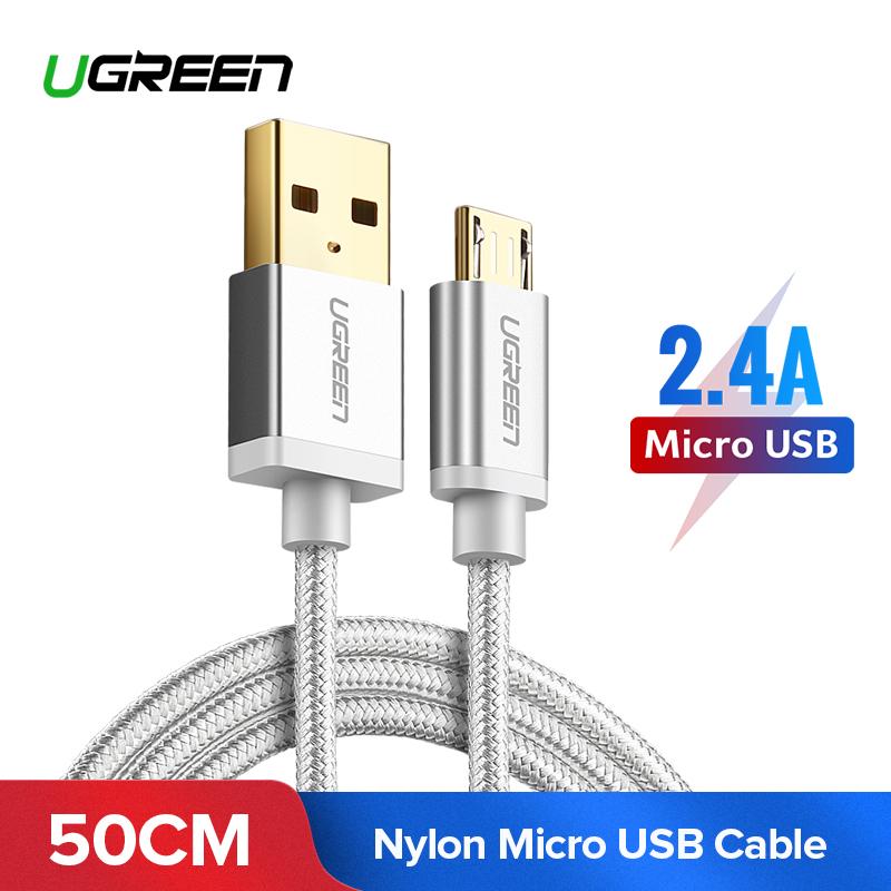 UGREEN 0.5M Kabel Data Micro USB for Xiaomi Redmi 5 Plus, Xiaomi Redmi 5, XIAOMI Redmi S2, XIAOMI Mi A2 Lite, XIAOMI Redmi 5A, Samsung J7, Vivo y83, Vivo v9, OPPO A77, Huawei nova 2i, Handphone Charger Cable Sync Data Charging Cable