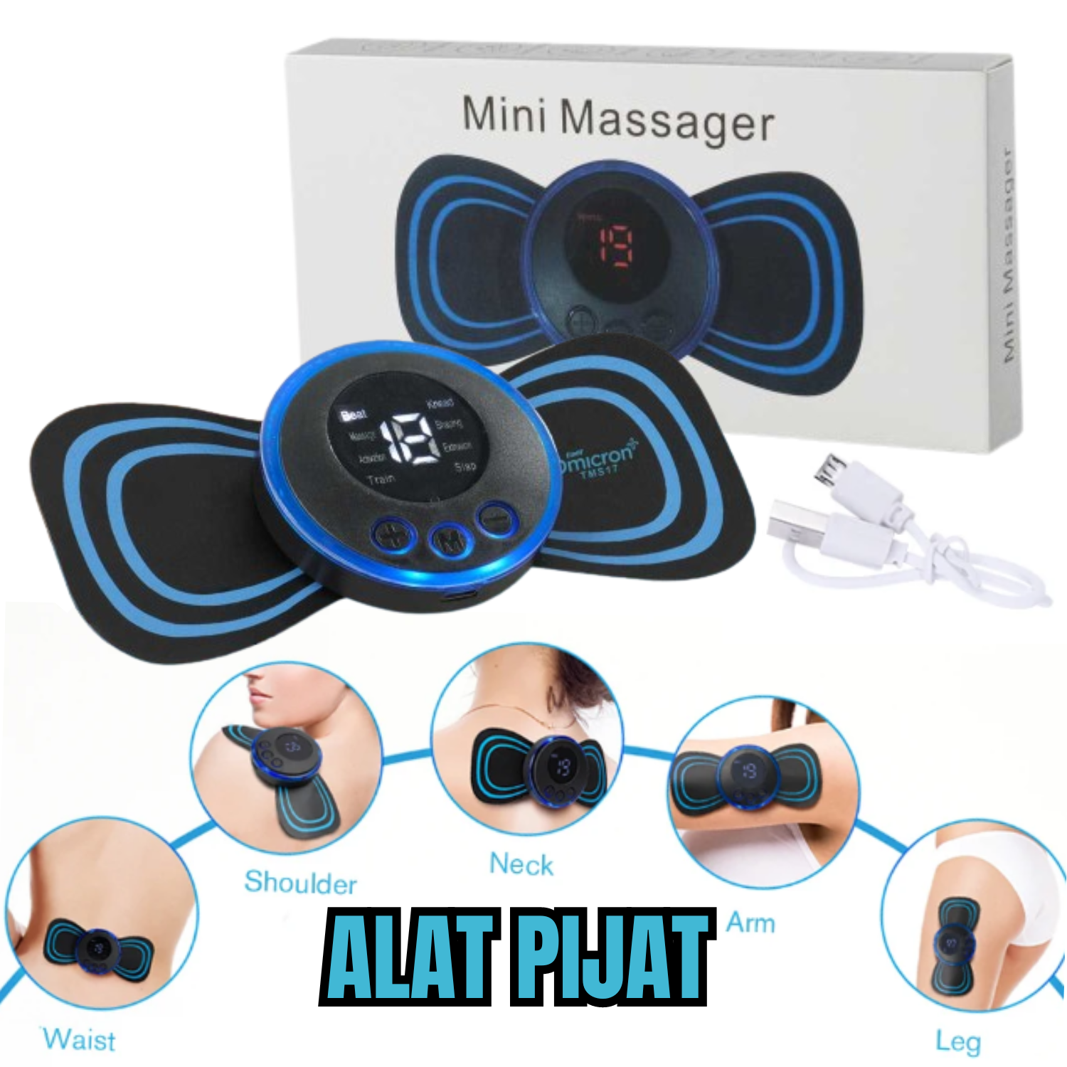 Alat Pijat Elektrik Tempel Alat Terapi EMS Buat Pijat Pegal Pundak ...