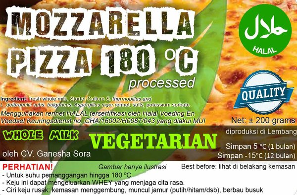 Gratis Ongkir Keju Mozzarella Pizza Vegetarian 200gr Hemat 