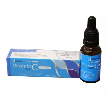 Hanasui Serum Vitamin C + Collagen / Serum Glowing / Serum Pemutih / Serum Pelembap By Jaya Mandiri BPOM Biru - 1 Botol