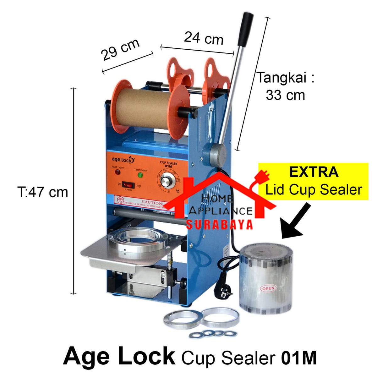 Mesin Cup Sealer Press Gelas Plastik Aqua Gelas 12 22 Oz Age Lock 01m Bonus Plastik Lid 1000 8435