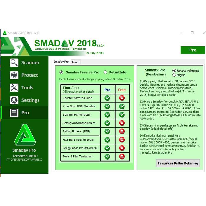 Promo Anti Virus Smadav Pro 2 Pc Lifetime Or Antivirus Smadav Limited Lazada Indonesia