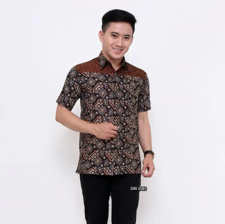 Hem Batik Lengan Pendek Polong Codbatikwarnamodel Baju Pria Batik Terbaru 2019batik Pria Batik Lengan Pendek Batik Baju Batik Baju Batik