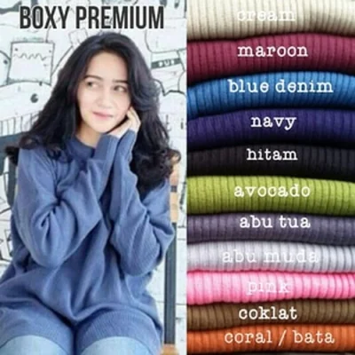 BOXY SWEATER / BOXY PREMIUM ABG / baju rajut wanita / sweater rajut wanita terbaru 2021 / Baju Wanita Terbaru 2021 kekinian Viral / Sweater cewek korean style