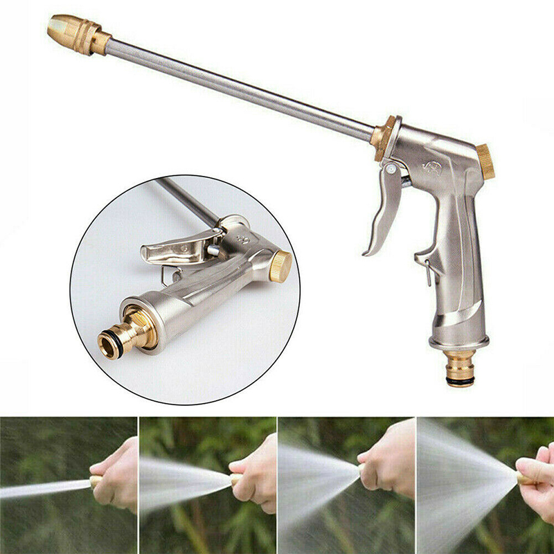 Brisky In Stock Strong And Durable High Pressure Water Spray Gun Metal Brass Nozzle Garden Hose Pipe Lawn Car Wash Gun Lazada Singapore