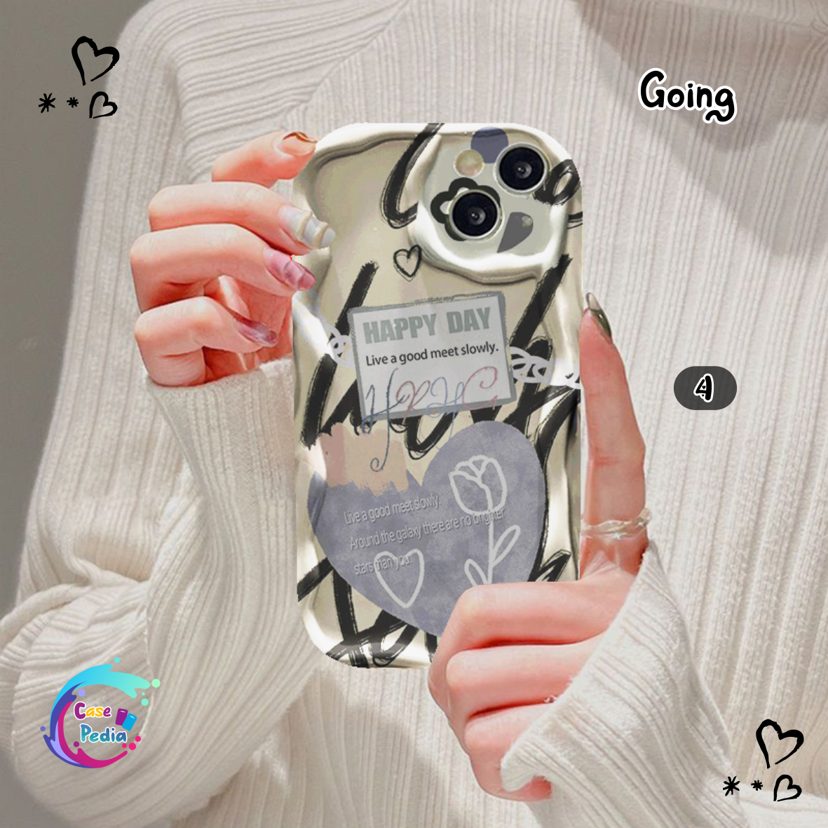 Cp Softcase Gelombang Melting Custom Casing Hp Kompatibel Untuk